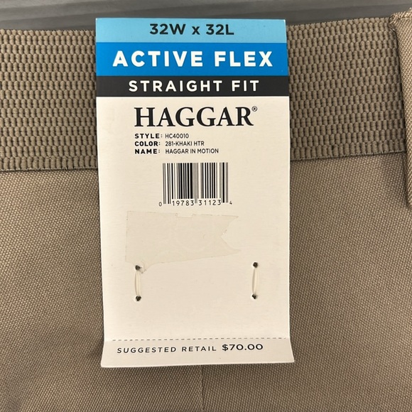 NWT Haggar Active Flex Straight Fit Pants 32x32 SOLD IN STORE - Picture 2 of 8